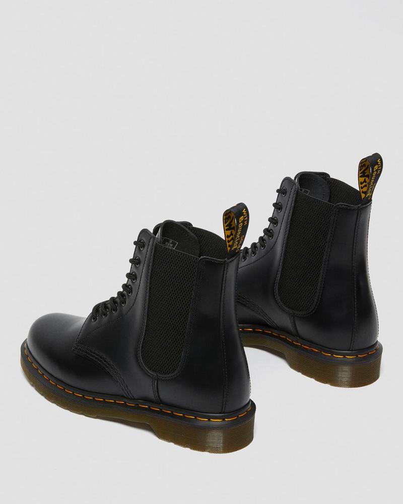 Dr Martens 1460 Harper Smooth Læder Snørestøvler Dame Sort | DK 166EBC